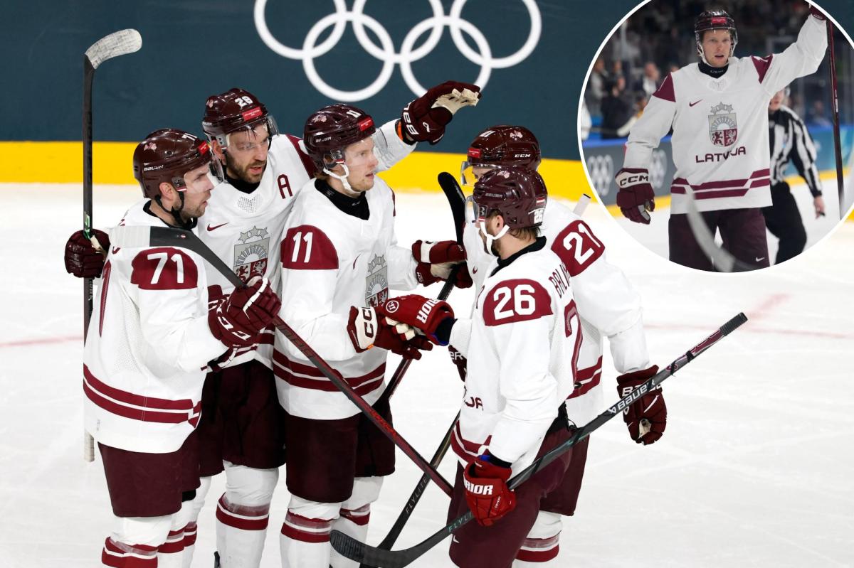 Latvia stuns Germany for first Olympic men's hockey win in 12 years