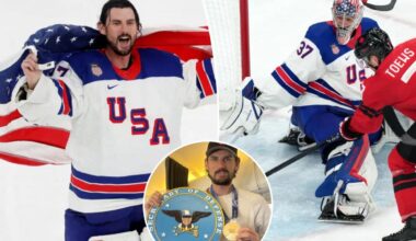 USA hockey's Connor Hellebuyck enjoying life as 'Secretary of Defense'