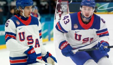 Jack and Quinn Hughes playing for first time together at Olympics