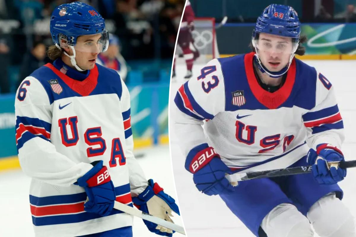 Jack and Quinn Hughes playing for first time together at Olympics