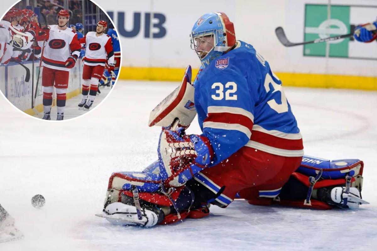 Rangers keep crashing with shutout loss to Hurricanes