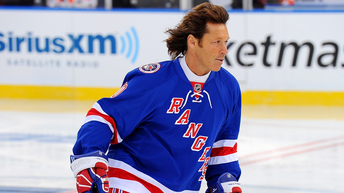 Ron Duguay skates during alumni game