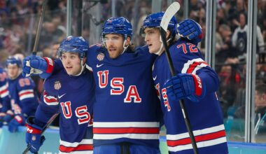 Team USA men's hockey powers past Denmark in group play - NBC Olympics