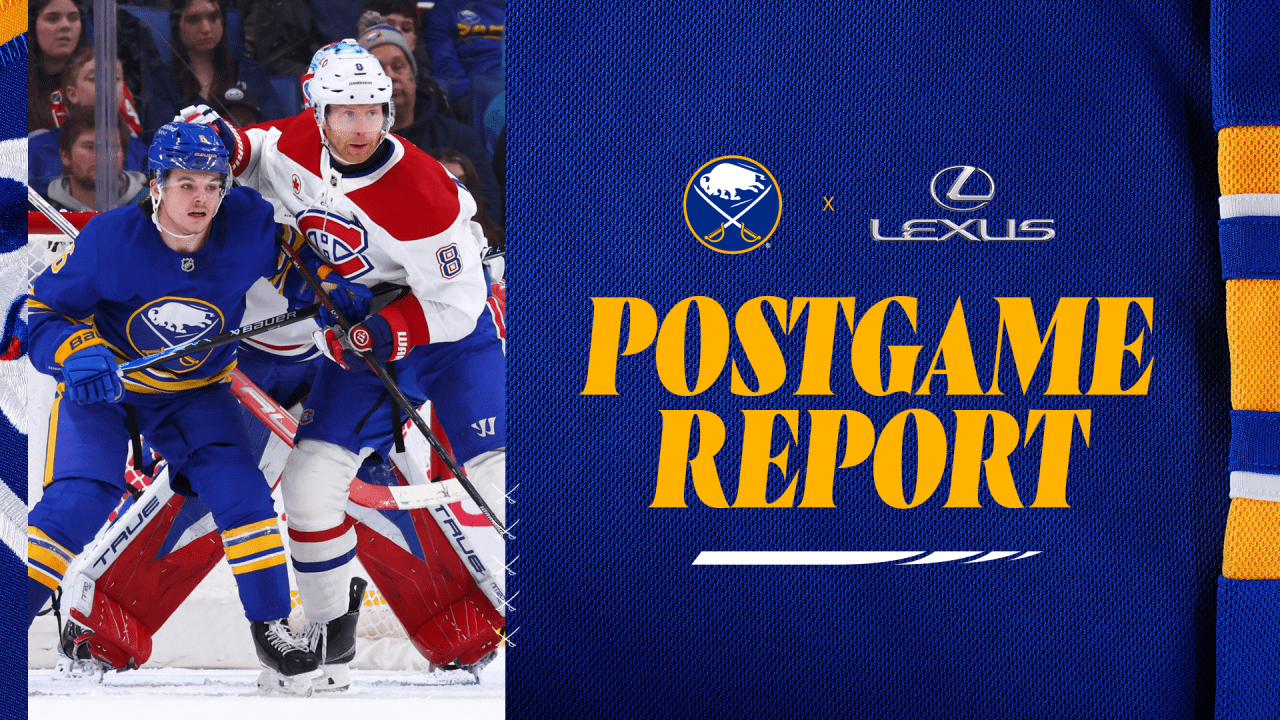 Sabres' win streak snapped with tight loss to Canadiens