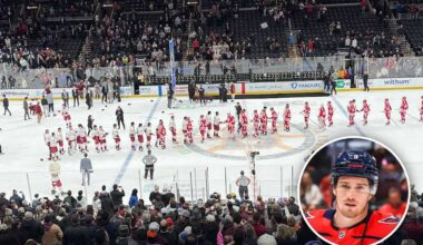 Ryan Leonard watches alma mater Boston College beat Cole Hutson’s Boston University in Beanpot championship