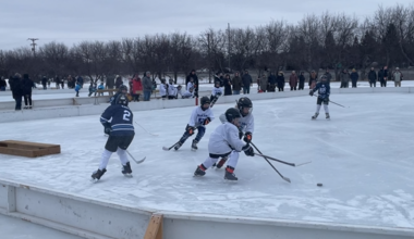 Youth Skaters Take to Lindenwood Park for Pond Hockey Action