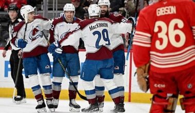 MacKinnon Reaches 40 Goals As Avalanche Shut Out Red Wings