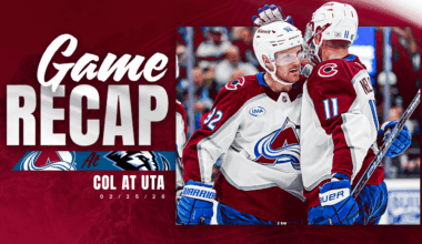 Avalanche Uses Four-Goal Second Period to Defeat Mammoth 4-2
