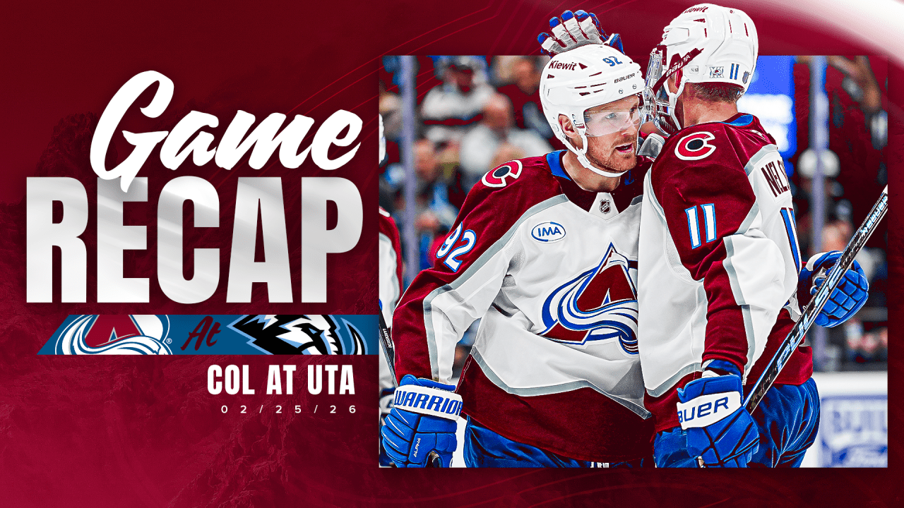 Avalanche Uses Four-Goal Second Period to Defeat Mammoth 4-2