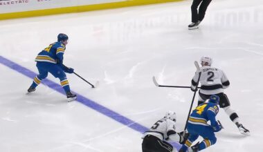 LAK@STL: Dvorsky and Stenberg team up for a goal