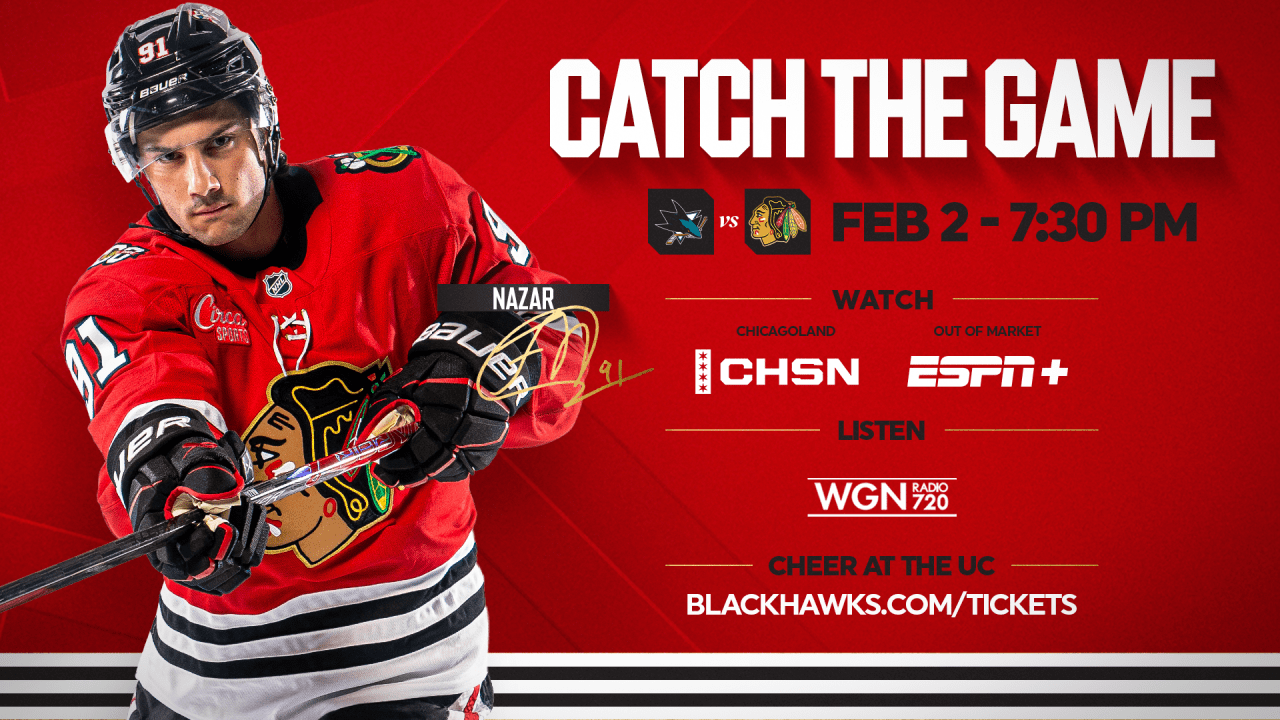 PREVIEW: Blackhawks and Sharks Square Off in Monday Night Showdown