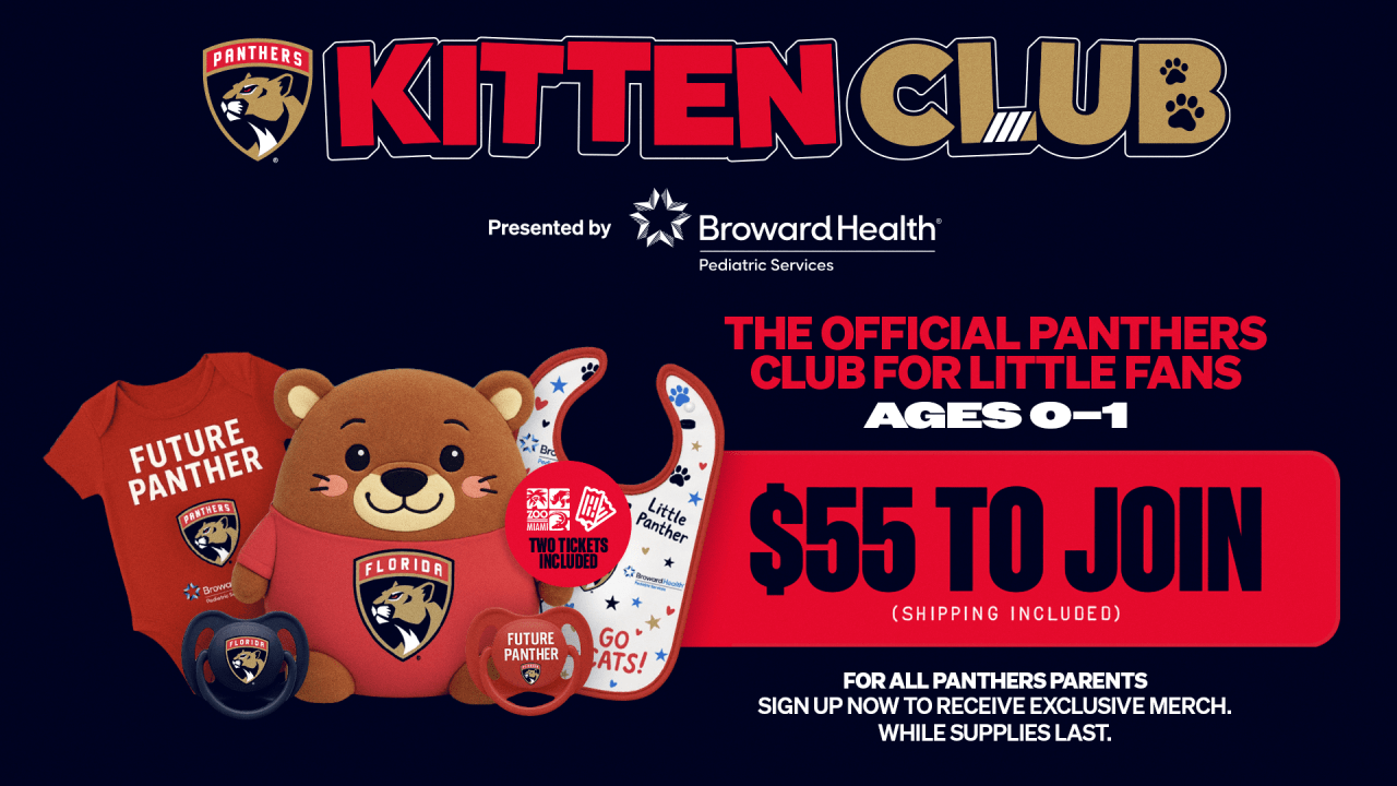 Florida Panthers Launch All New ‘Kitten Club’ Presented by Broward Health Pediatric Services for Newborns & Infants