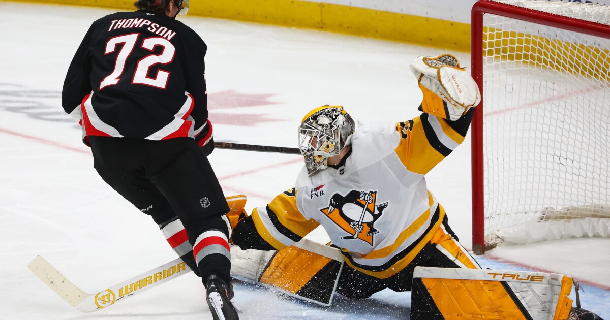 Avery Hayes scores twice in his NHL debut, Penguins beat Sabres 5-2