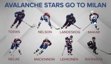 Avalanche players trade team jerseys for national colors at Olympics