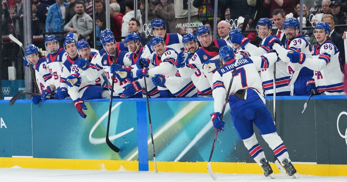 Whitefish native Jake Sanderson, Team USA hammer Latvia in Olympic opener