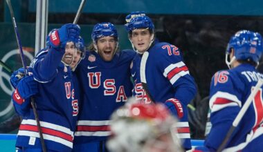 Whitefish's Jake Sanderson, U.S. hockey team move to 2-0 at Winter Olympics