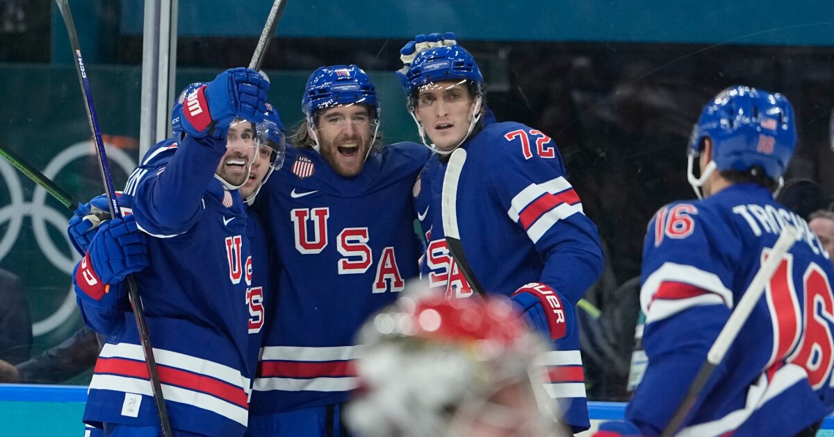 Whitefish's Jake Sanderson, U.S. hockey team move to 2-0 at Winter Olympics