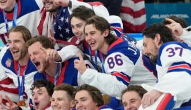 US men's hockey gold, Gu's halfpipe win highlight final day of Milan Cortina Games