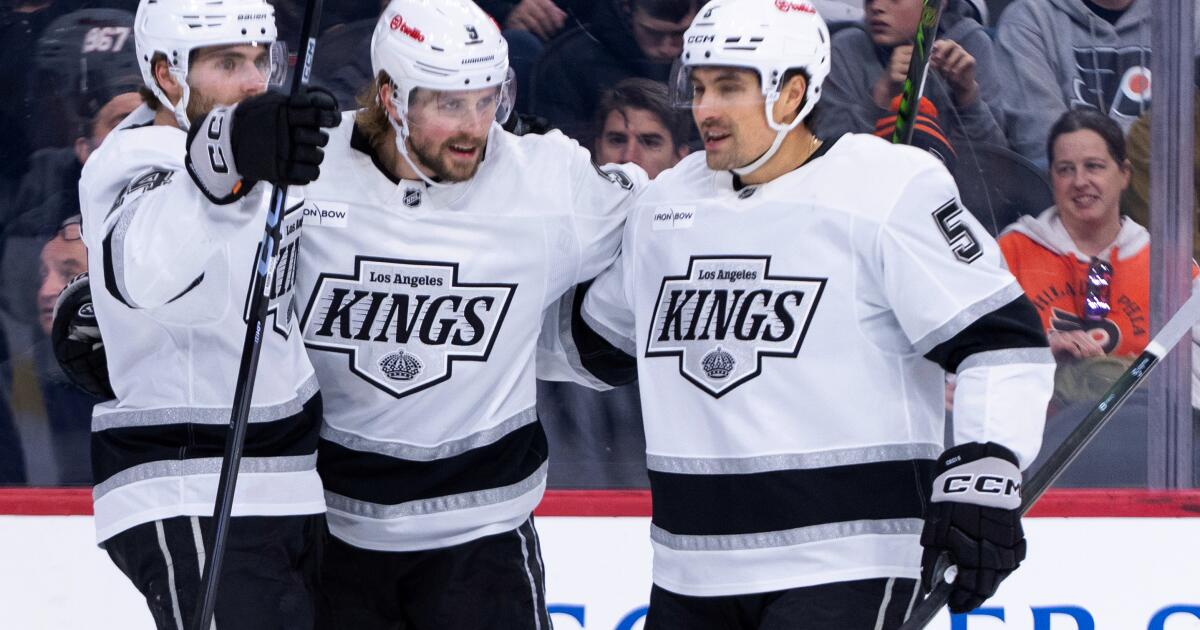 Kings beat Flyers in overtime after giving up two-goal lead