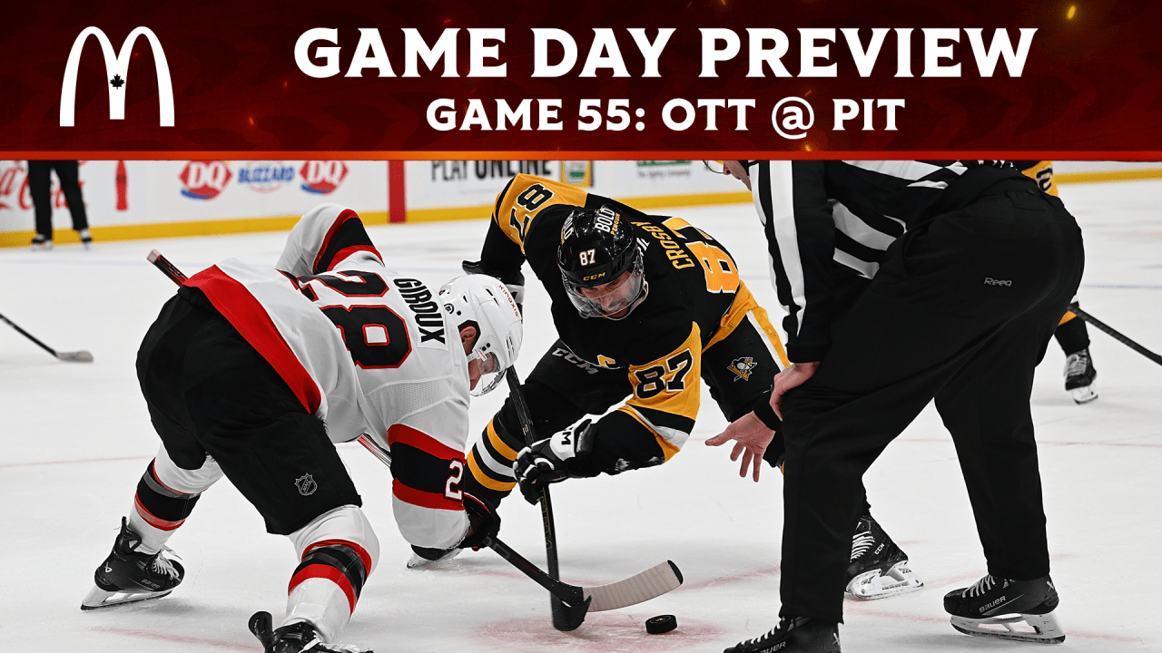 Sens visit Pens looking for fourth straight win