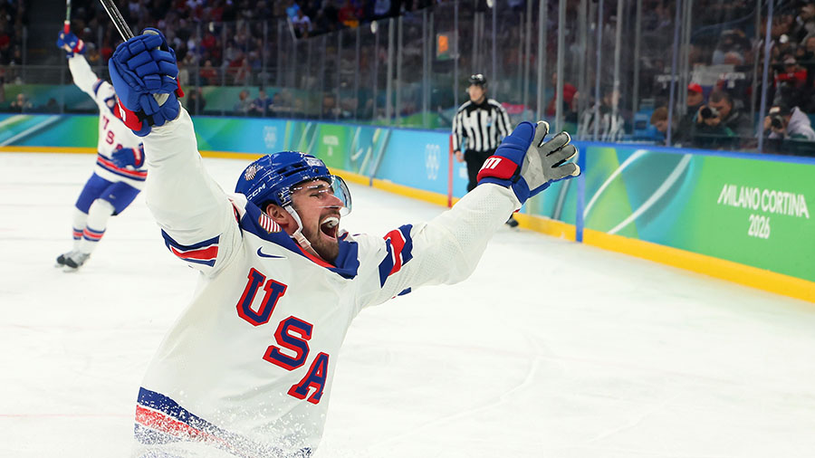 USA men's Olympic hockey Dylan Larkin...