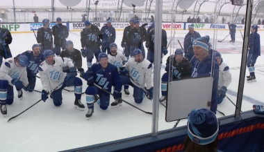 Tampa Bay Lightning practice inside Raymond James Stadium ahead of Stadium Series
