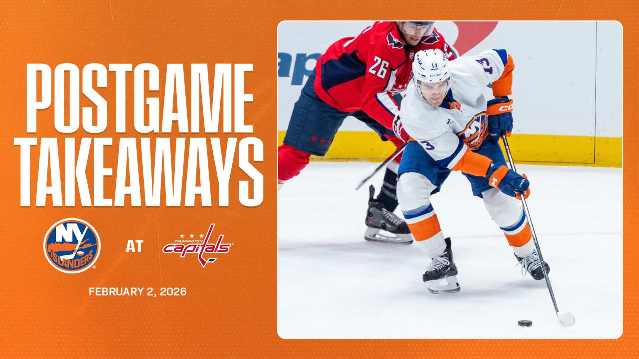 Takeaways: Islanders Drop 4-1 Decision to Capitals