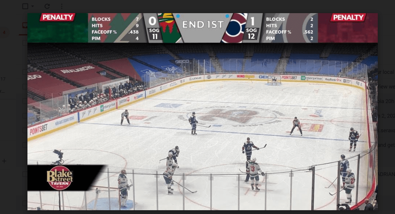 Avs game with Wild Thursday postponed