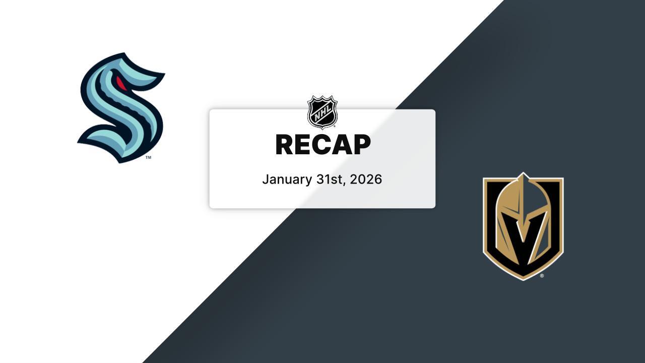 Recap: Kraken at Golden Knights 1.31.26