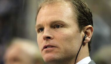 Dec 26, 2011; Buffalo, NY, USA;  Buffalo Sabres assistant coach Kevyn Adams watches during a game against the Washington Capitals at the First Niagara Center.  Mandatory Credit: Timothy T. Ludwig-Imagn Images
