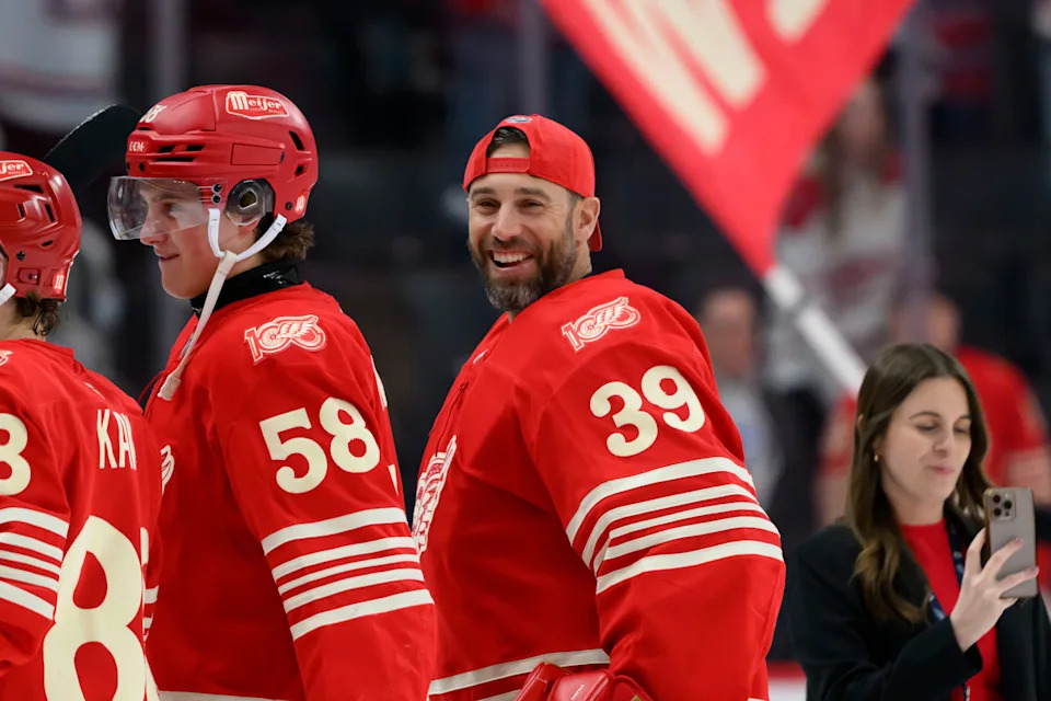 Detroit goaltender Cam Talbot after a game between the Detroit Red Wings and the Montreal Canadiens, at Little Caesars Arena, in Detroit, March 19, 2026.