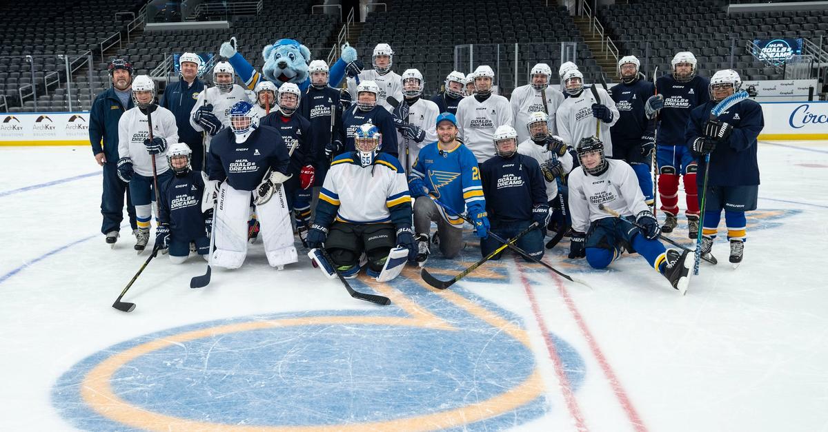 NHLPA Goals & Dreams and Nathan Walker donate 25 sets of equipment to Blues Special Hockey | The Home Of The Players