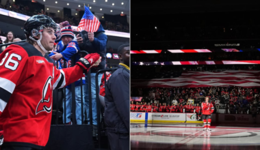Olympic star Jack Hughes honored in NHL return following gold medal goal for US men’s hockey