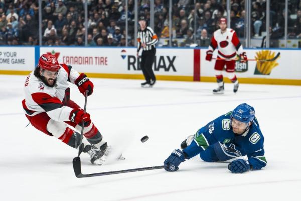 Nikolaj Ehlers’ hat trick boosts Hurricanes past Canucks