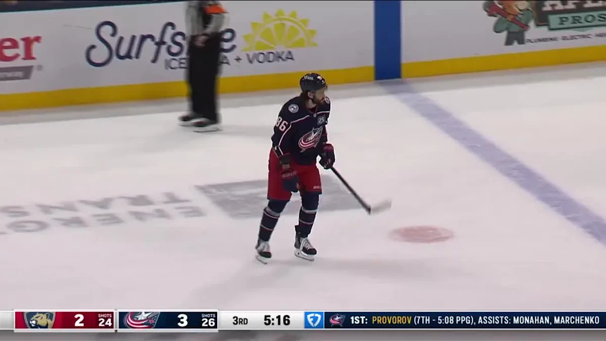 Sam Bennett with a Powerplay Goal vs. Columbus Blue Jackets