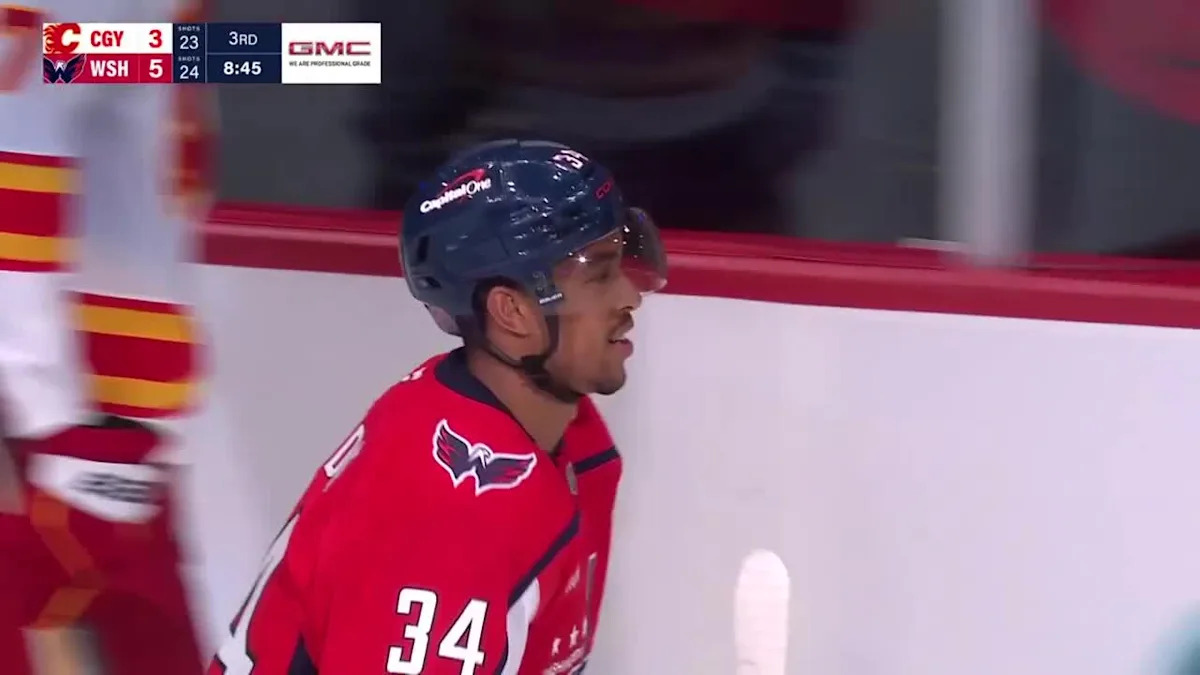 Justin Sourdif with a Goal vs. Calgary Flames