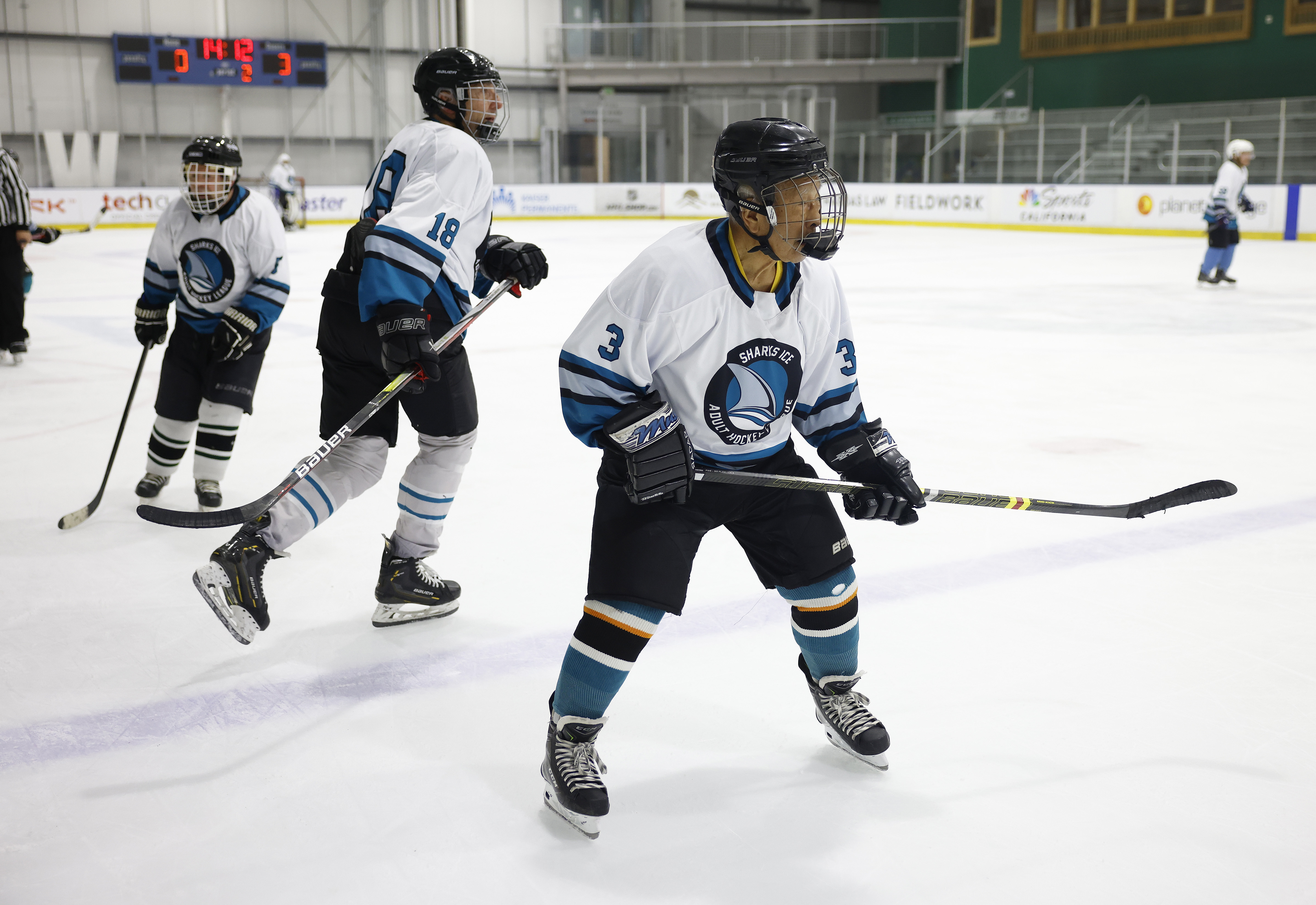 Ed Asato (3), 87, from Sunnyvale, keeps an eye on...