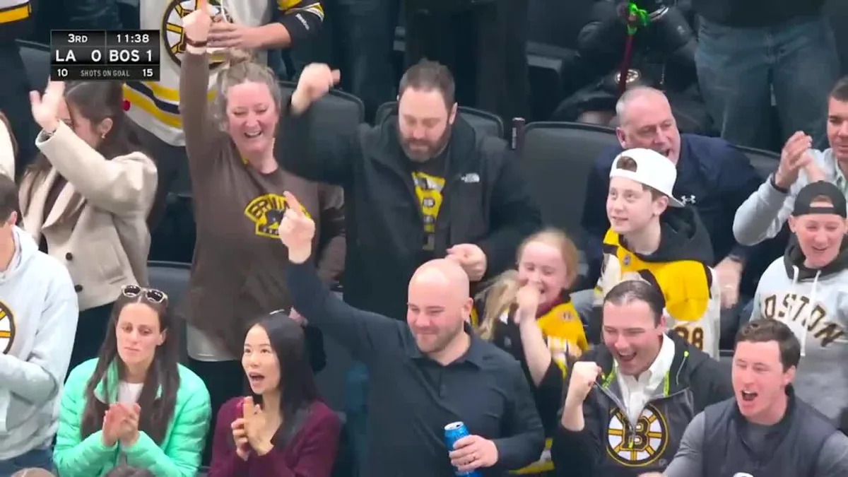 Mason Lohrei with a Goal vs. Los Angeles Kings