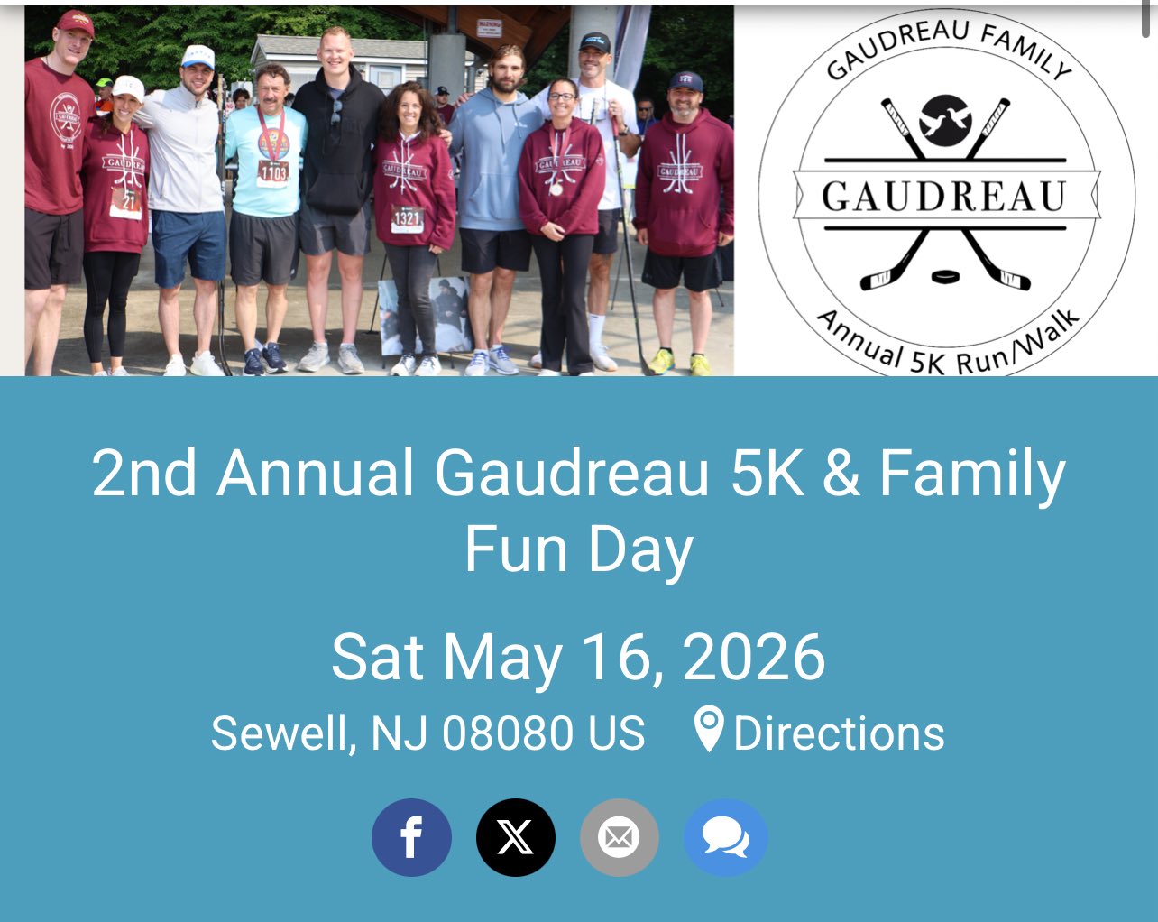 The Second Annual Gaudreau 5K and Family Fun ► FLYERS NITTY GRITTY