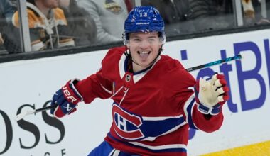 Caufield's 40th of season the winner as Canadiens top Bruins in overtime