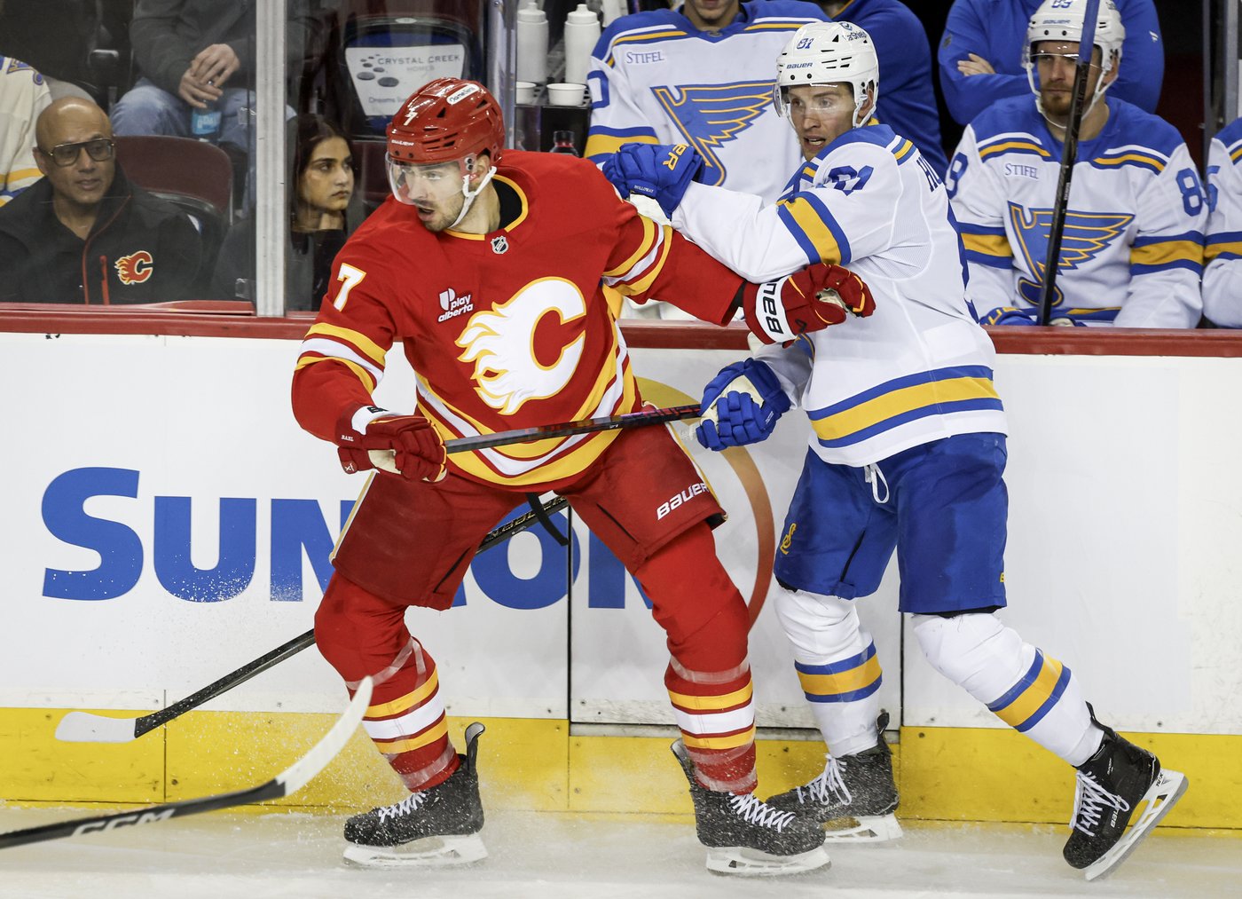 Rookie Gridin’s shootout goal gives Calgary Flames 2-1 win over St. Louis Blues | NanaimoNewsNOW