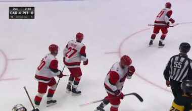 Seth Jarvis with a Powerplay Goal vs. Pittsburgh Penguins