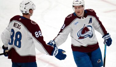 MacKinnon scores NHL-leading 46th goal as Avalanche cruise past wobbling Penguins 6-2