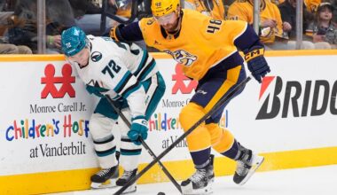 San Jose Sharks fall apart in first period in loss to Nashville Predators
