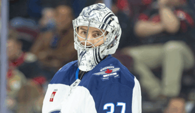 Winnipeg Jets goaltender Connor Hellebuyck.
