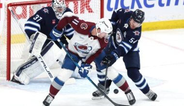 Avs edge Jets as NHL goals leader Nathan MacKinon nets pair