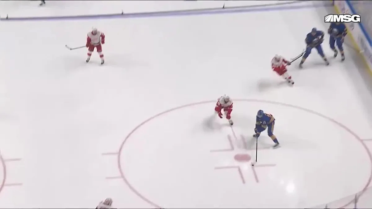 Tage Thompson with a Goal vs. Detroit Red Wings