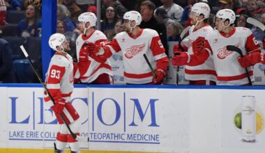 Alex DeBrincat sparks 3-goal 1st-period surge in Red Wings 5-2 win over Sabres