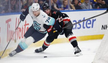 McMann scores, but Kraken lose 3-2 to Sabres in shootout