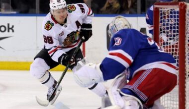 Young Blackhawks visit Devils, hope to ‘grow and get better’